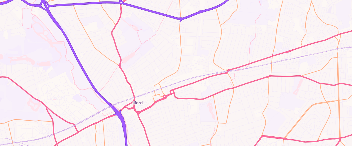 Map showing the location of Mfg Ilford