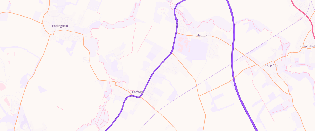 Map showing the location of Mfg Harston