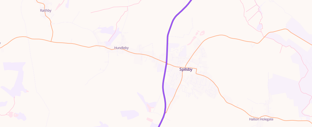 Map showing Spilsby Garage, Spilsby