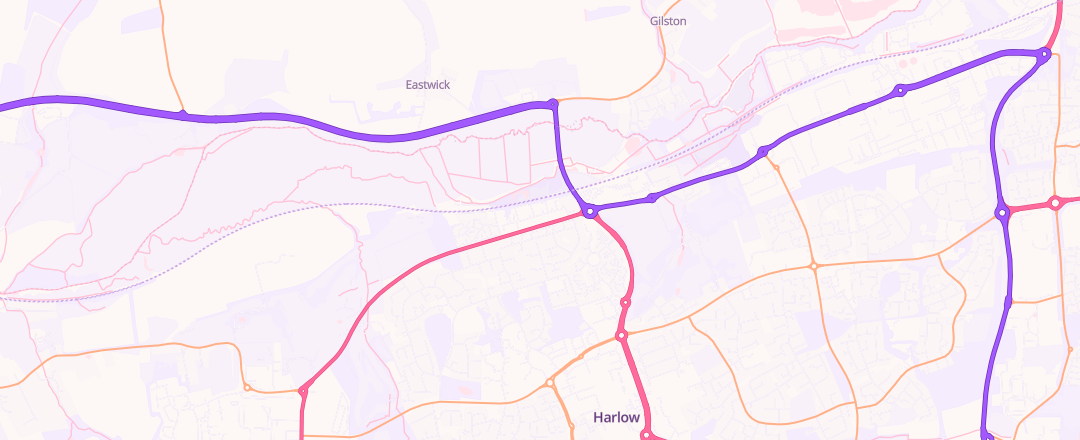 Map showing Burnt Mill Garage Limited, Harlow