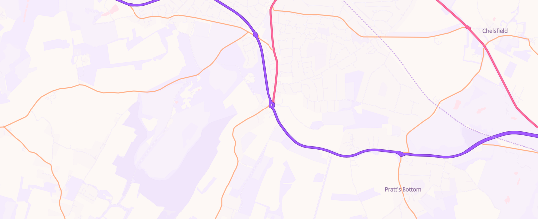 Map showing Bristol Street Orpington, Orpington
