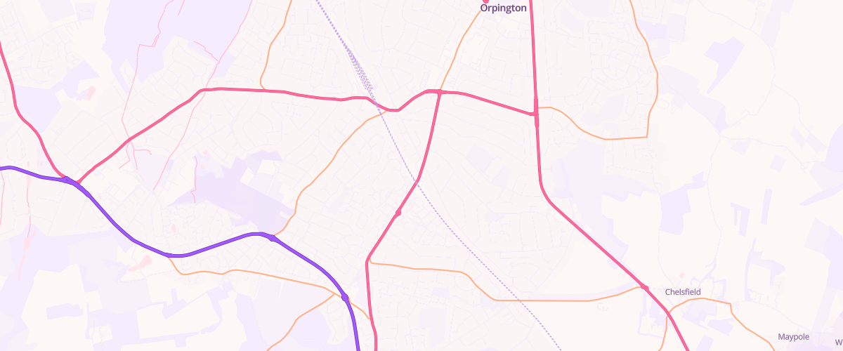 Map showing the location of Pgg Orpington