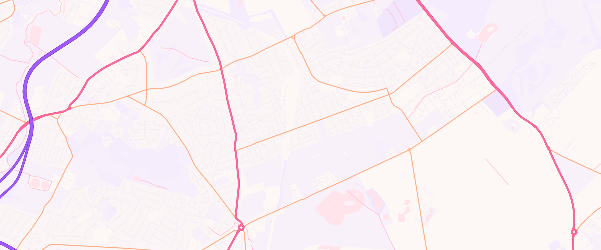 Map showing the location of New North Road Service