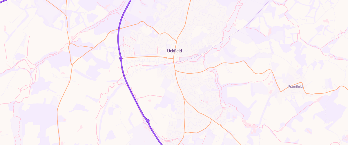 Map showing the location of Eg Uckfield Pfs