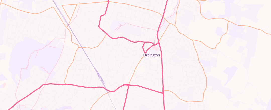 Map showing Old Forge Garage, Orpington