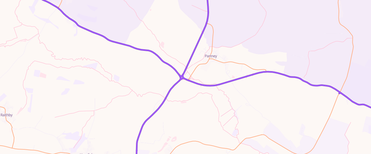 Map showing the location of Spar Partney