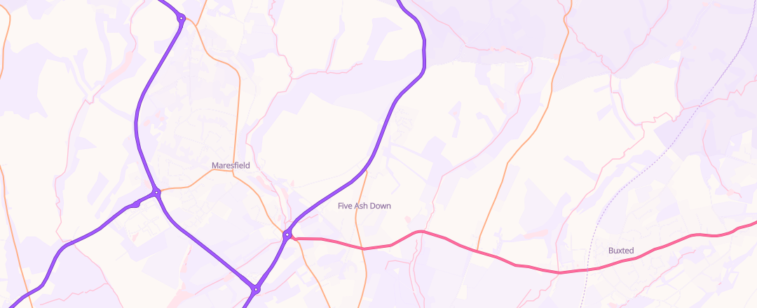 Map showing Clarks Motorist Centre, Uckfield
