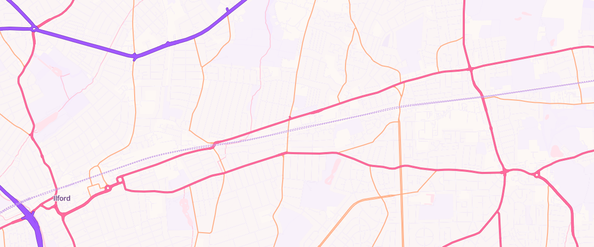 Map showing the location of Goodmayes Extra Petrol Filling