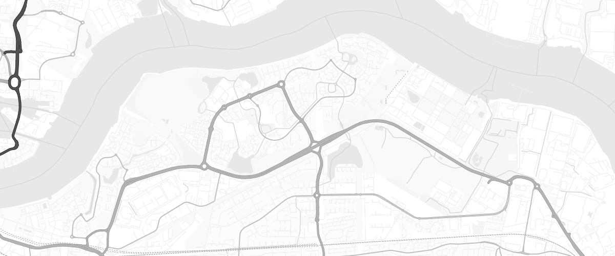 Map showing the location of Barkston Service Station