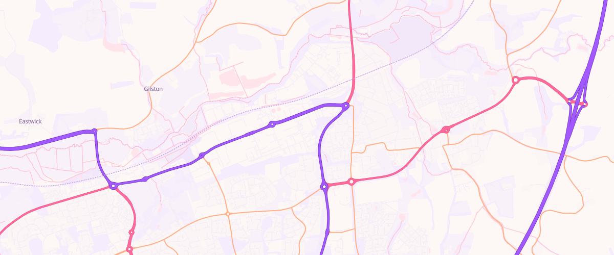 Map showing the location of Harlow E Rd Superstore