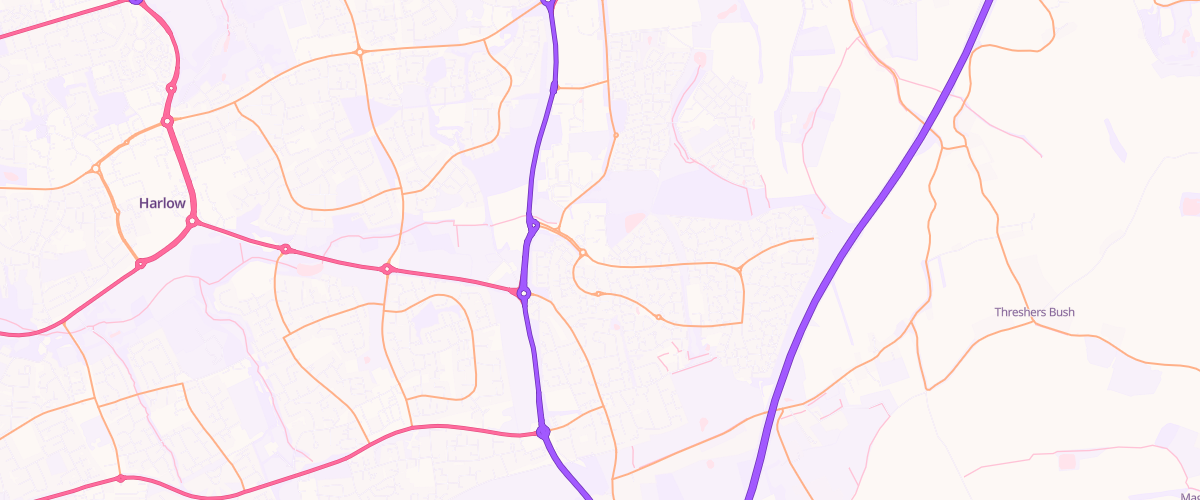 Map showing the location of Harlow Church Langley Superstore
