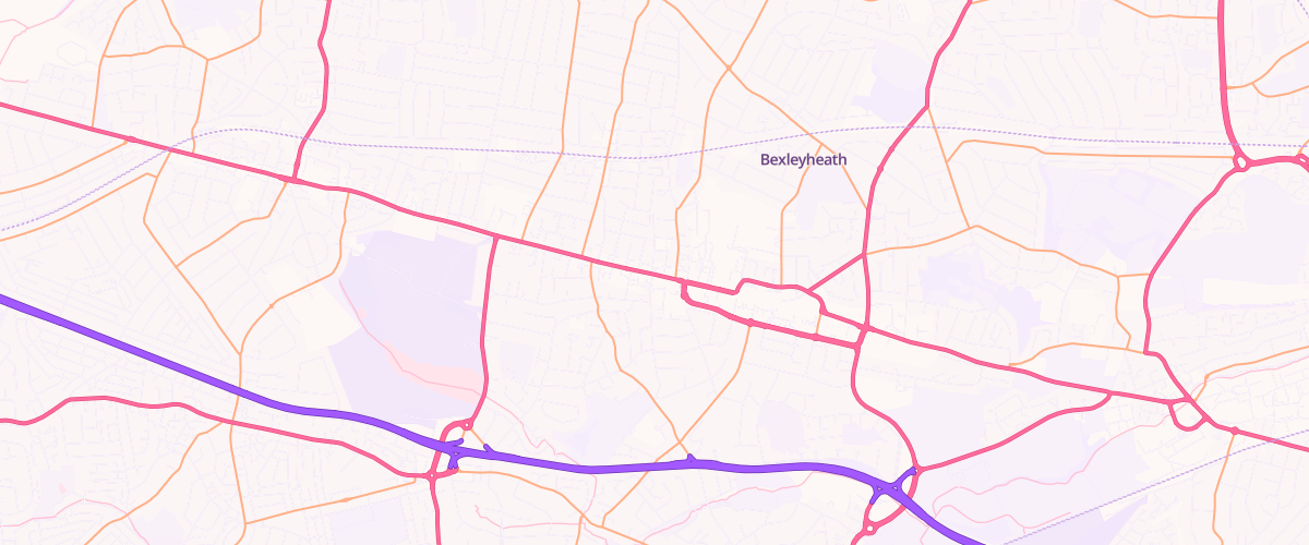 Map showing the location of Mfg Broadway