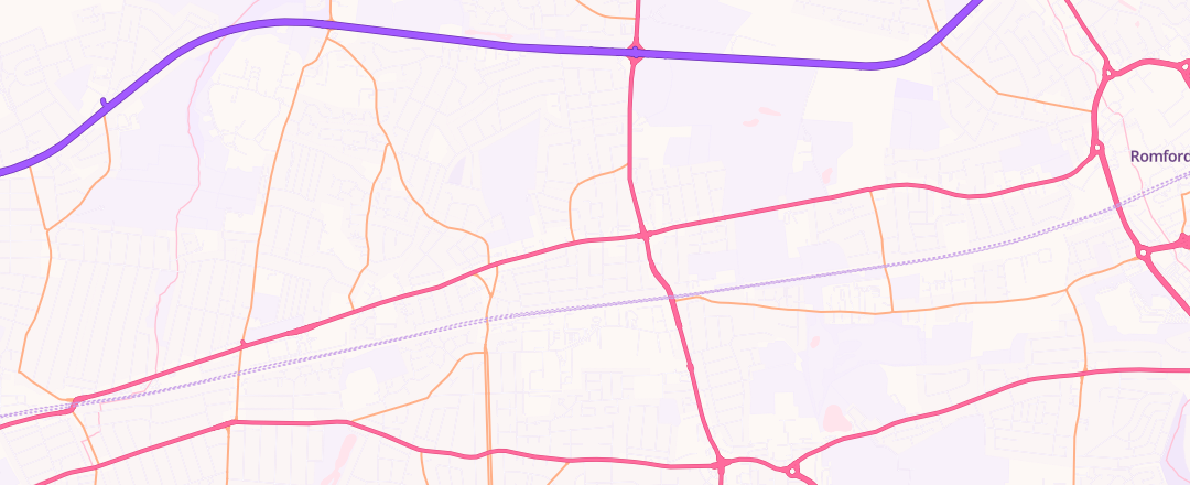 Map showing Quick Stop Autos Ltd, Romford