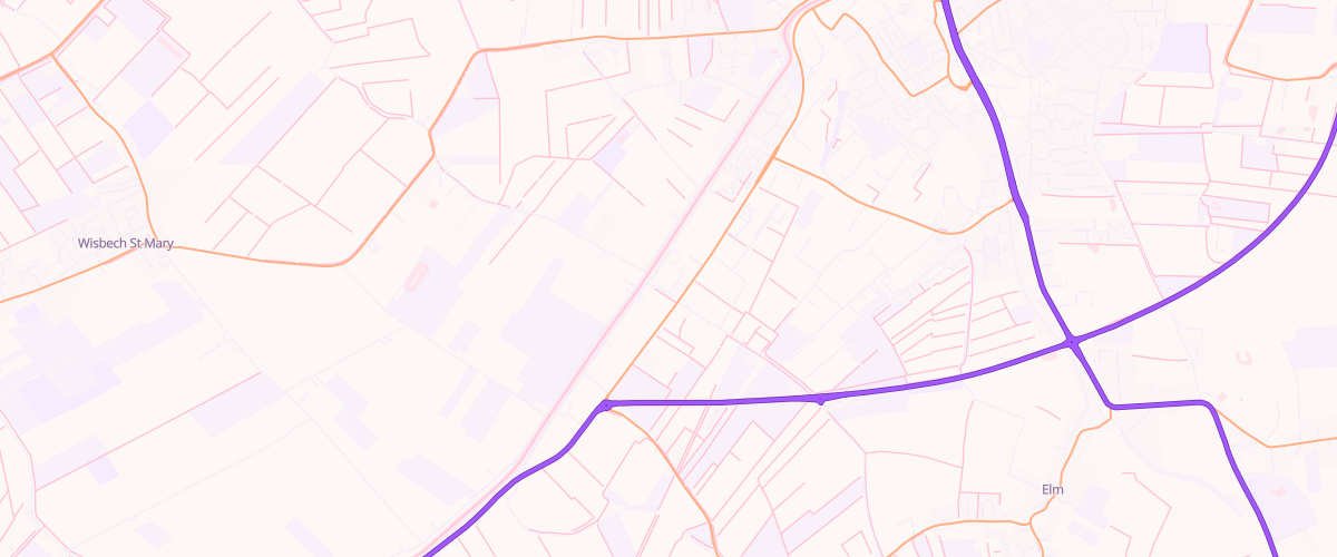 Map showing the location of Wisbech Extra Petrol Filling