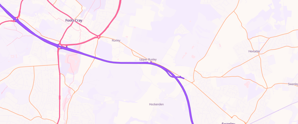 Map showing the location of Rontec Swanley