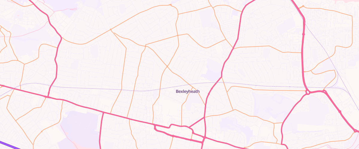 Map showing the location of Long Lane Filling Station