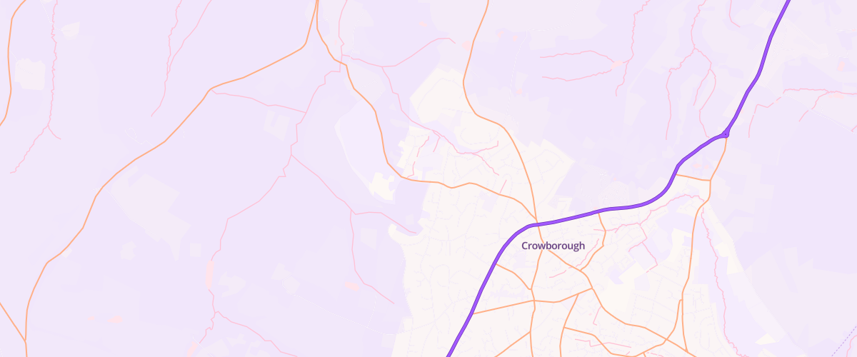 Map showing the location of Mfg Morrisons Crowborough