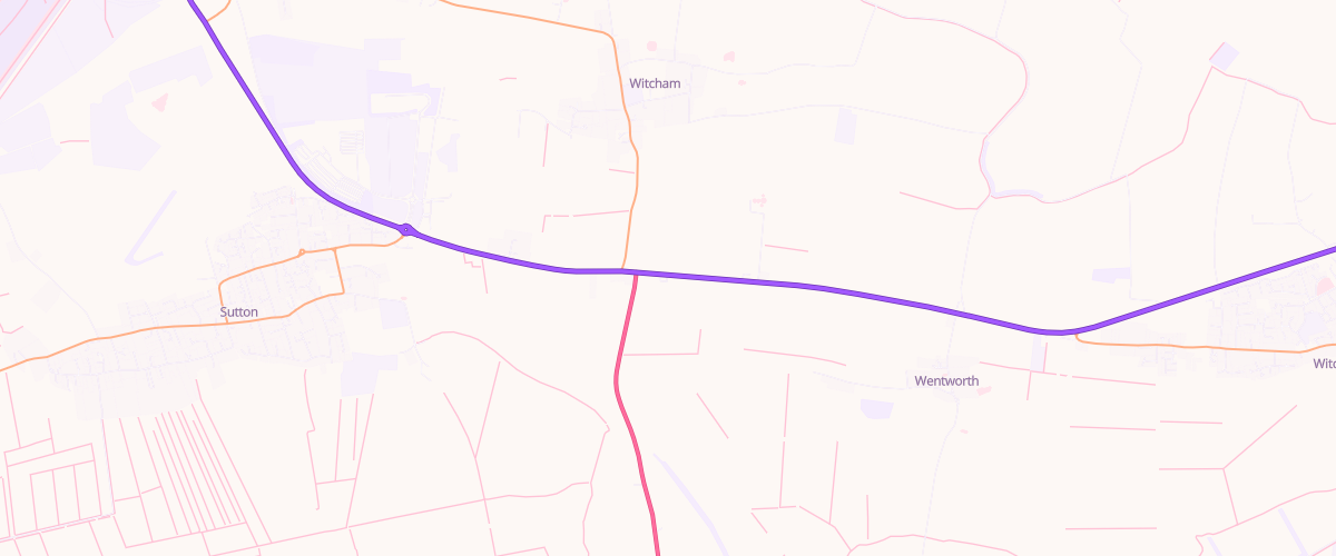 Map showing the location of Mfg Witcham Toll