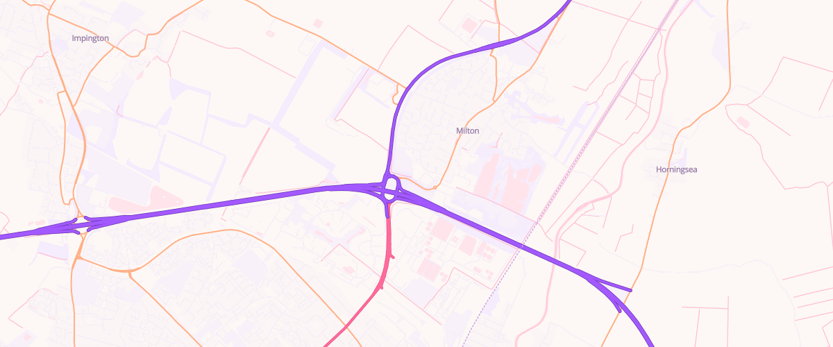 Map showing the location of Cambridge Milton Superstore Petrol