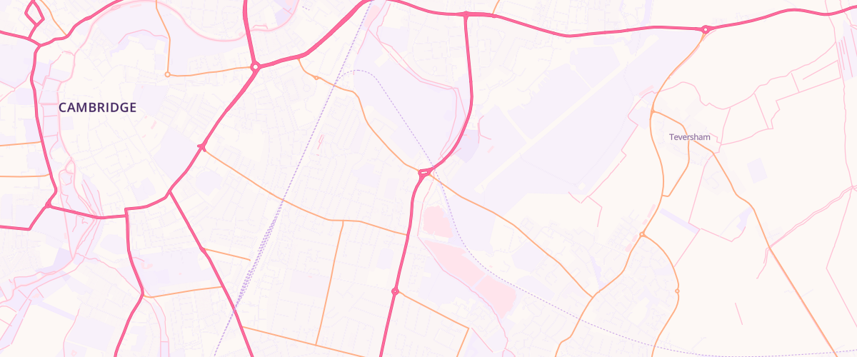 Map showing the location of Sainsburys Coldhams Lane