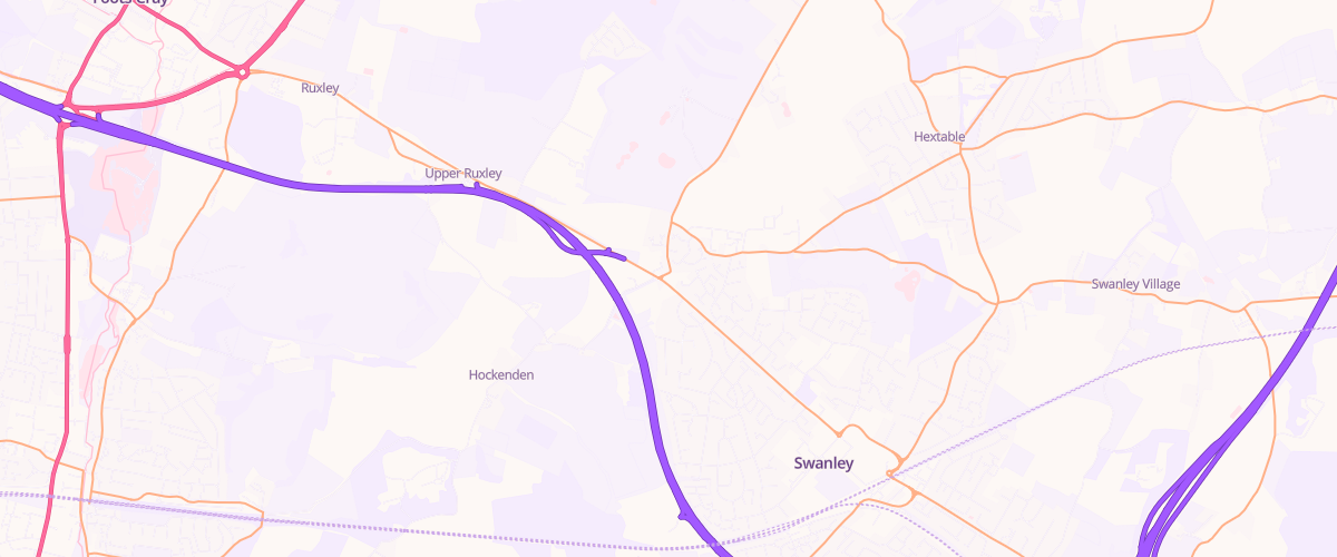 Map showing the location of W.J.King Swanley