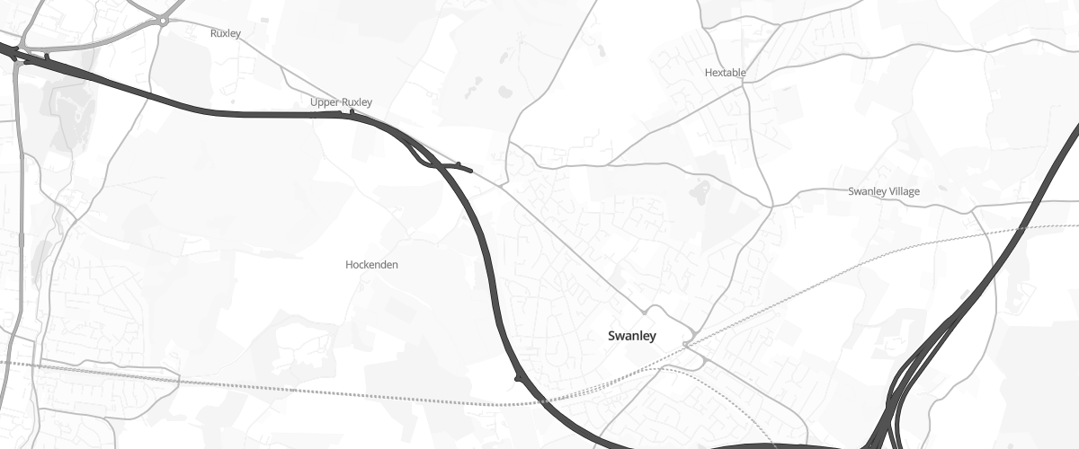 Map showing the location of Swanley