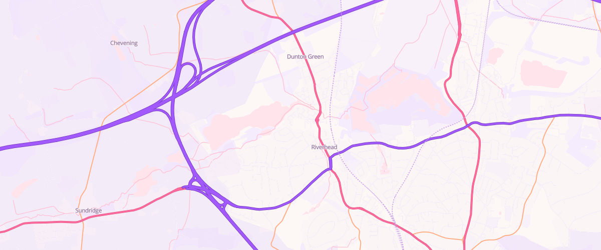 Map showing the location of Sevenoaks Riverhead Superstore Petrol