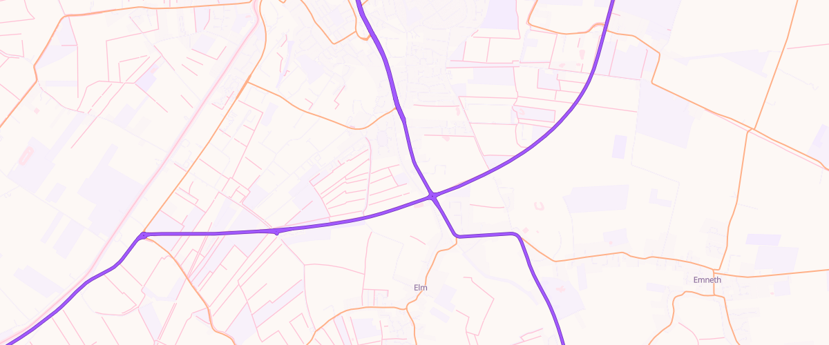 Map showing the location of Mfg Morrisons Wisbech