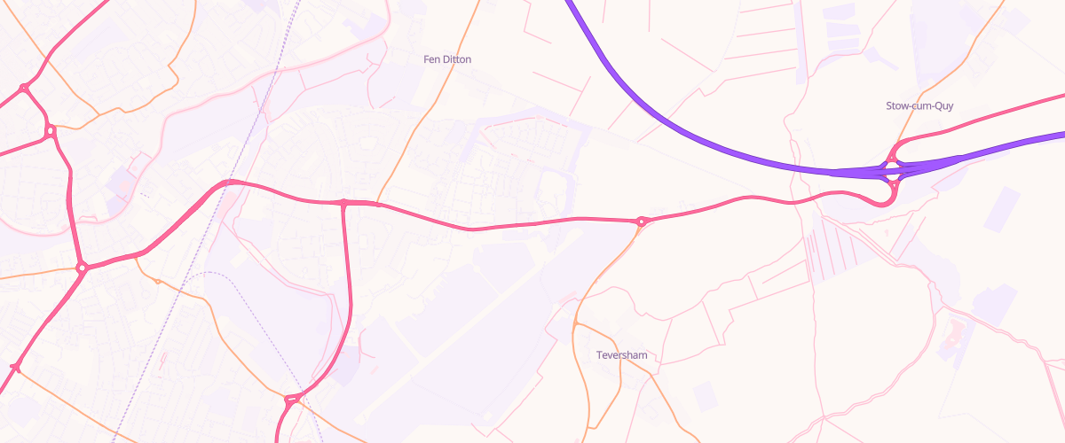 Map showing the location of Teversham Sf Connect