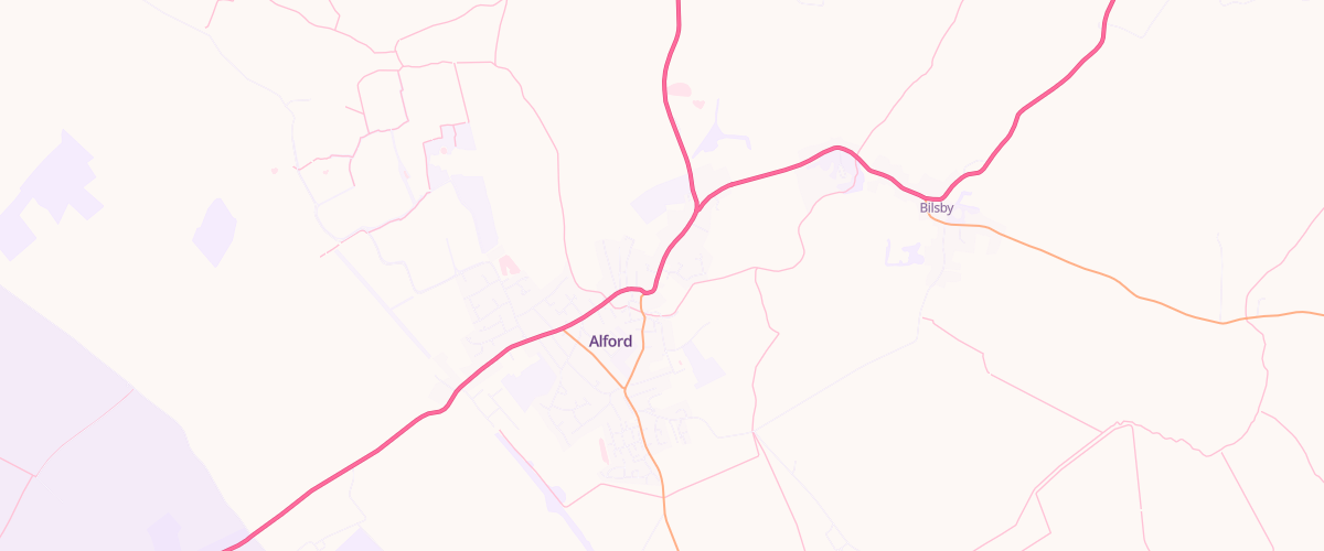 Map showing the location of East End Garage