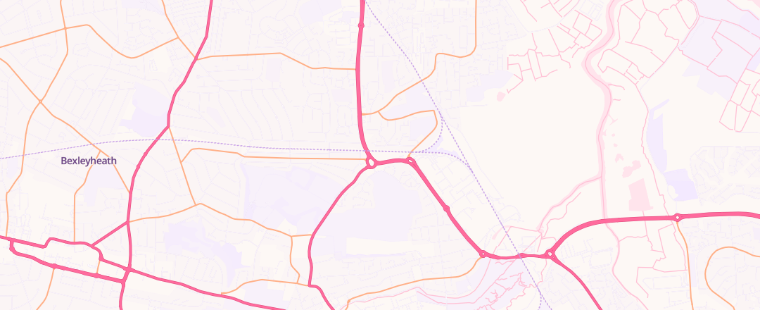 Map showing Allen Ford, Crayford