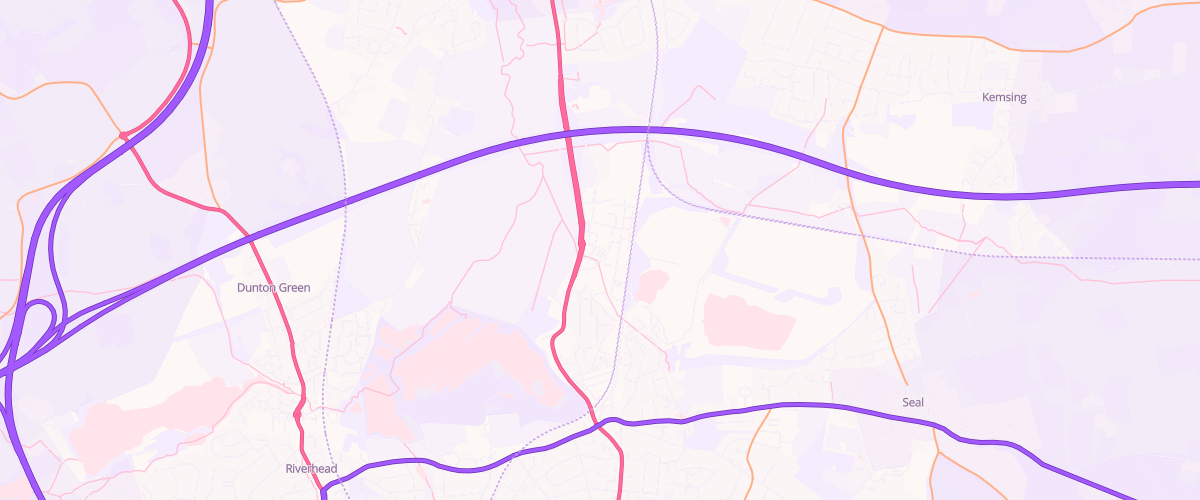Map showing the location of Sainsburys Sevenoaks