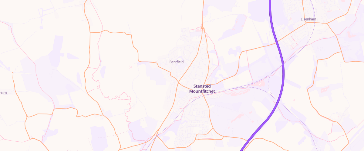 Map showing the location of Rontec Stansted