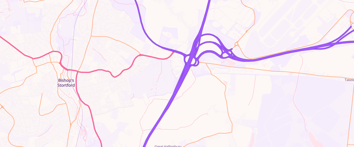 Map showing the location of Welcome Break Birchanger