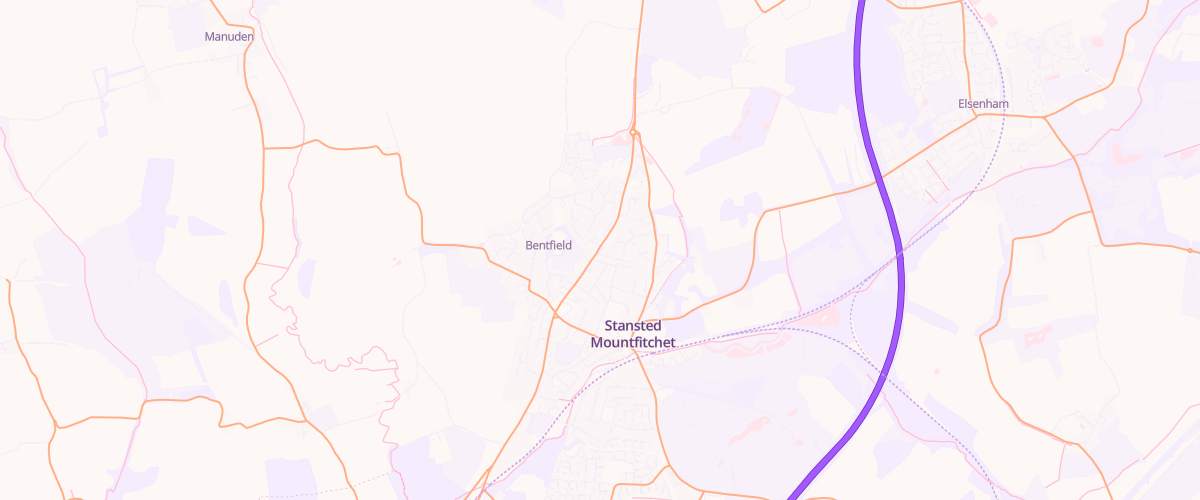 Map showing the location of Mfg Stansted