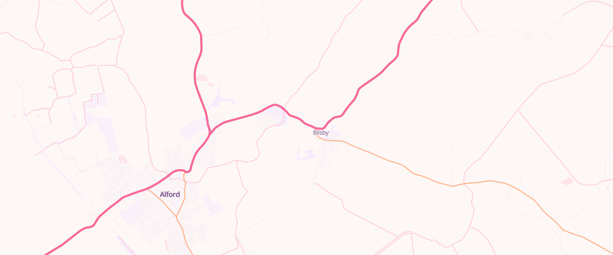 Map showing the location of Spar Bilsby