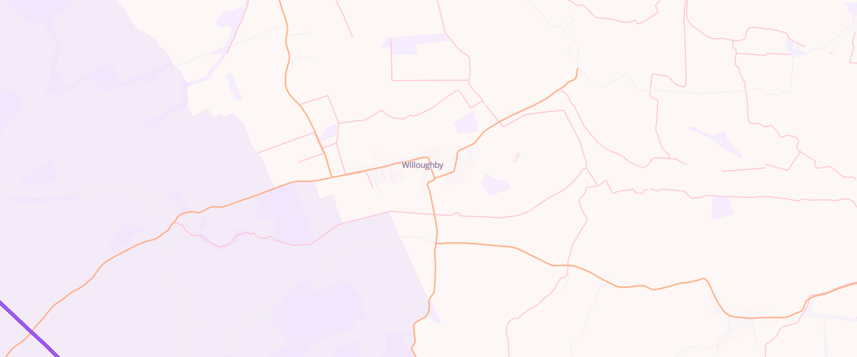 Map showing the location of Whites Of Willoughby