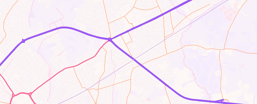 Map showing Various, Romford