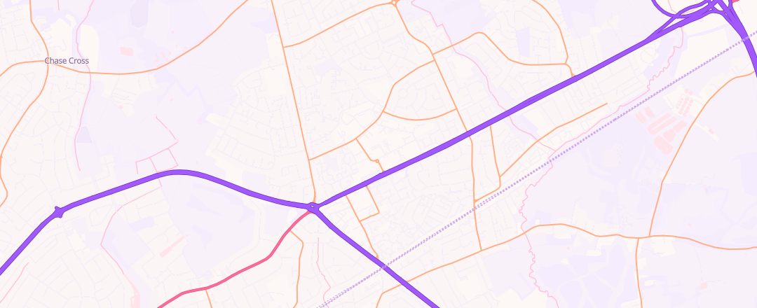 Map showing Sytner Harold Wood, Romford