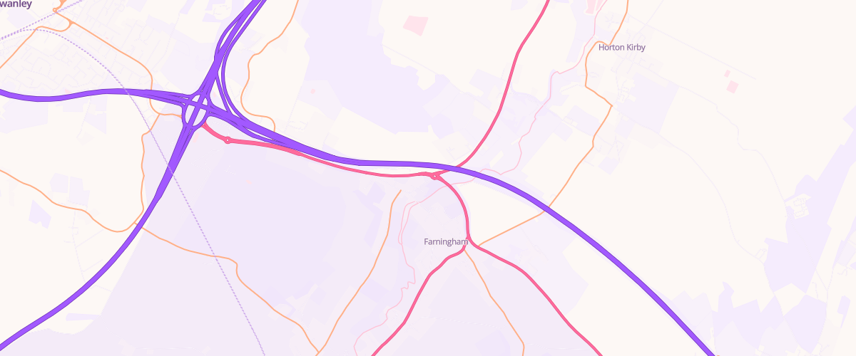 Map showing the location of W.J.King Farningham