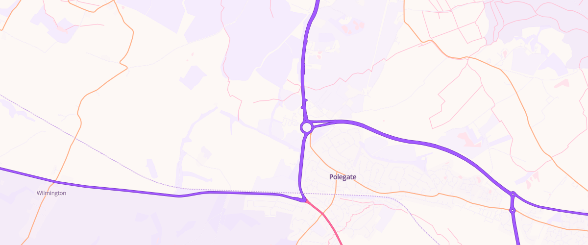Map showing the location of Asda Polegate Express Petrol
