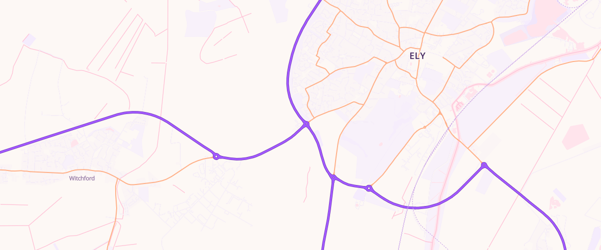 Map showing the location of Ely Sf Connect