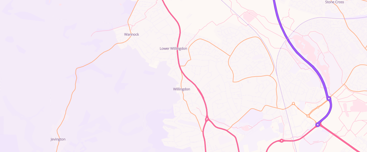 Map showing the location of Willingdon Sf Connect