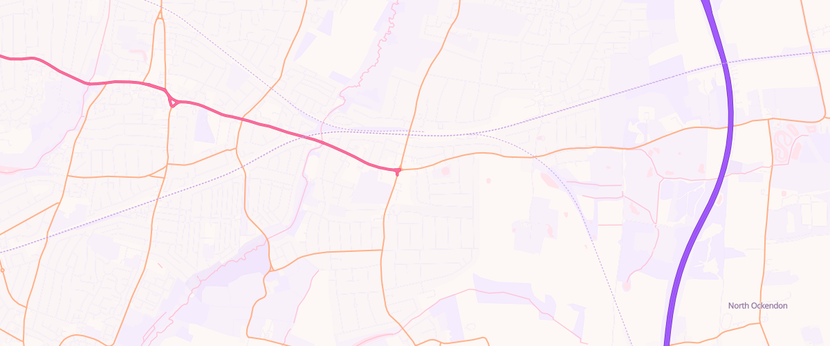 Map showing the location of Shell Upminster