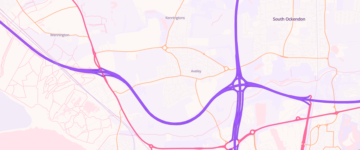 Map showing the location of Mfg Aveley