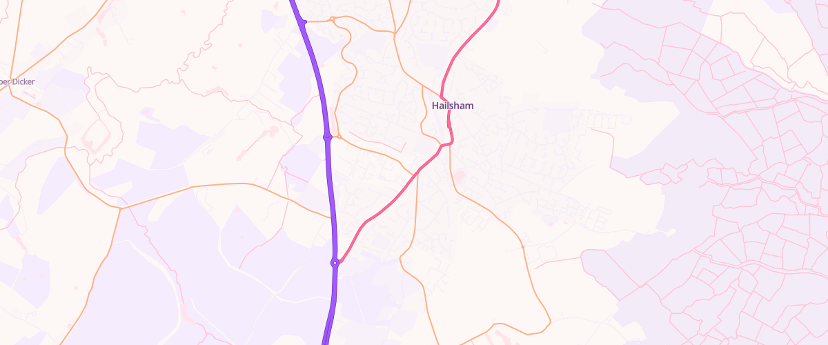 Map showing the location of Mfg Hailsham
