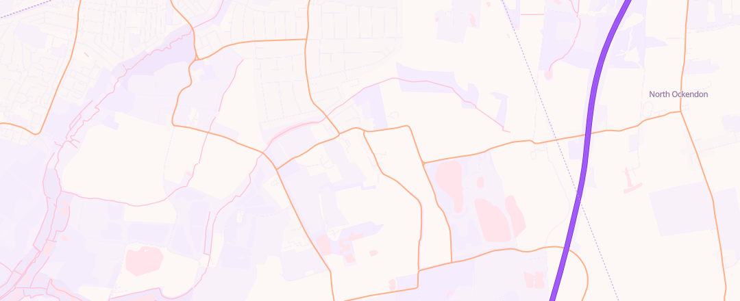 Map showing Ricks Car Care, Upminster