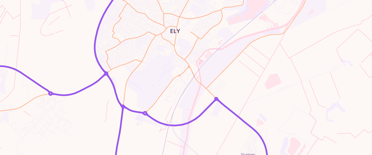 Map showing the location of Ely Superstore Petrol Filling