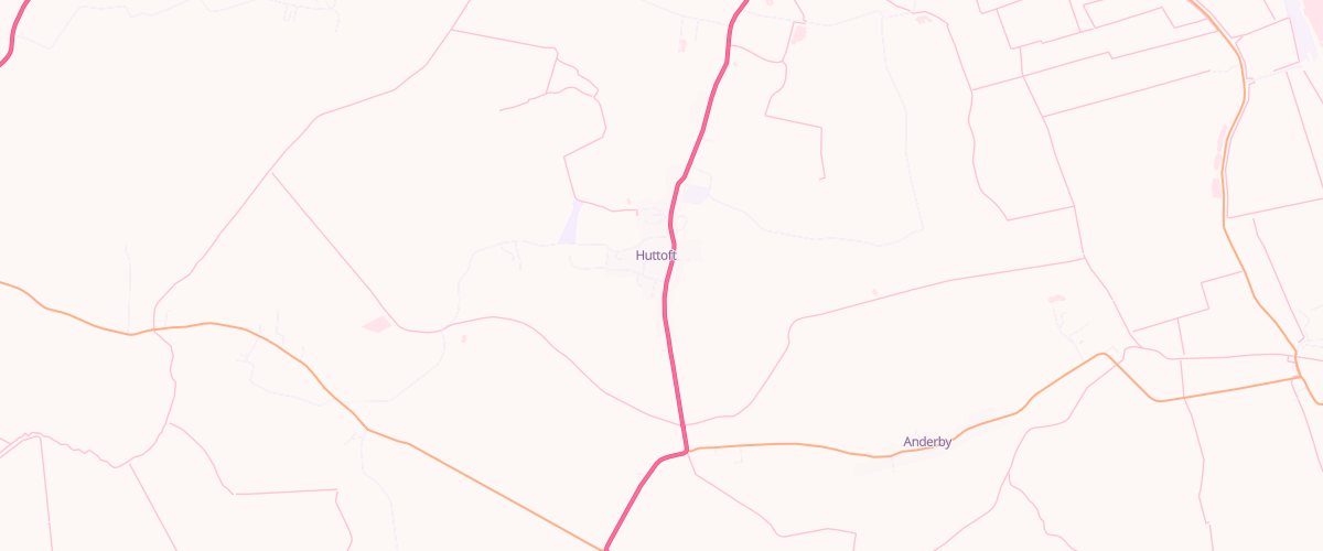 Map showing the location of Huttoftservicestation