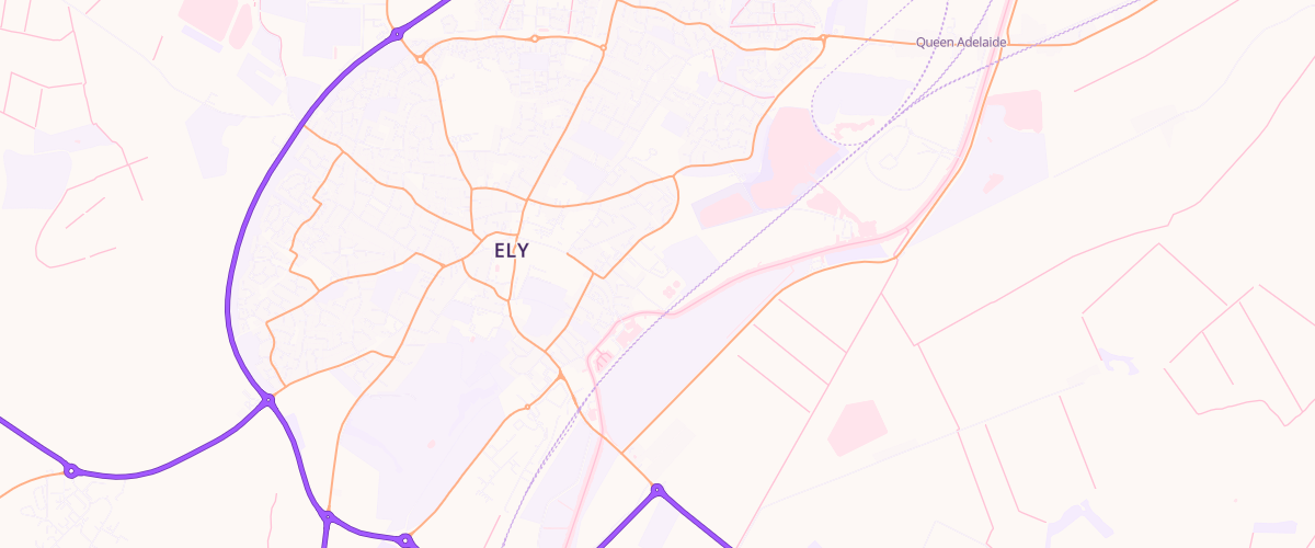 Map showing the location of Sainsburys Ely Automat